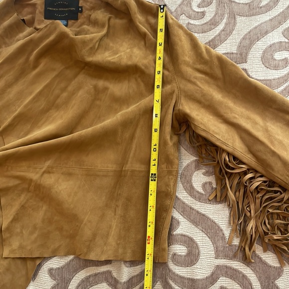 Honey 75fne real leather Suede Ls 20 Tan Jacket French connection - Picture 11 of 13